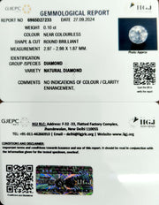 0.10/Cents Natural Diamond with Govt. Lab Certificate-95000